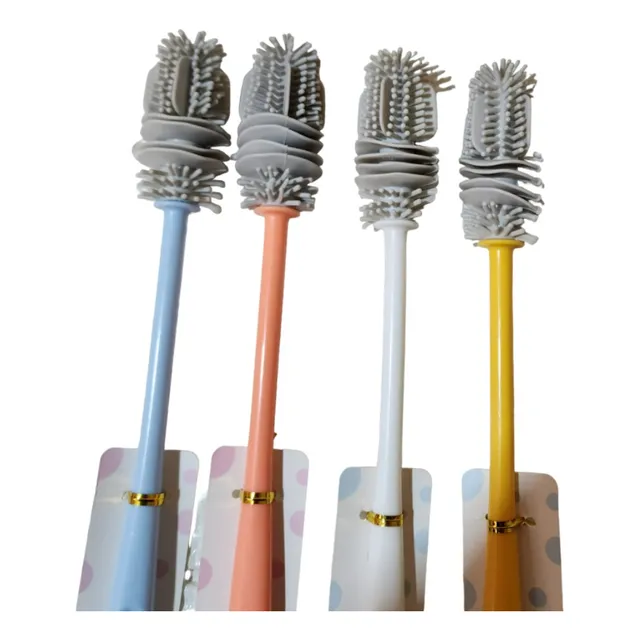 Pack X4 Cepillos De Silicona Largo Para Limpiar Envases