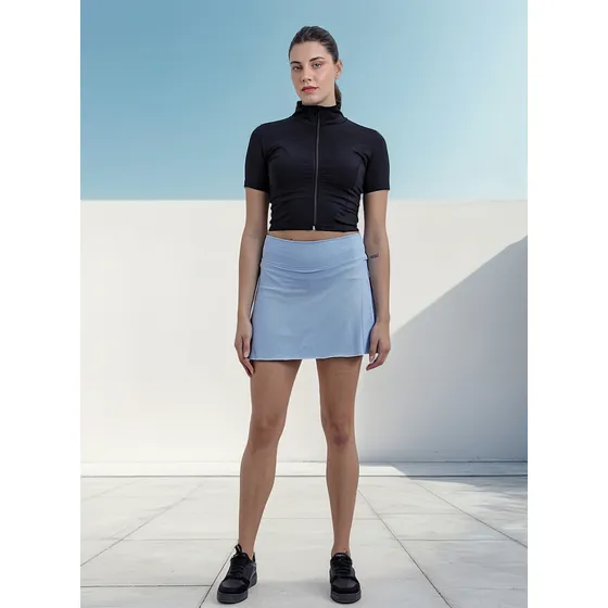 Pollera Short Deportiva Con Bolsillo Para Mujer - Fixpower