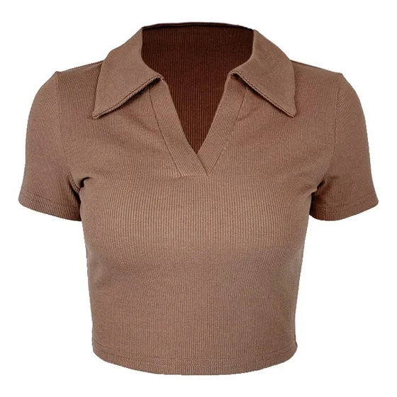 G5, Camiseta De Mujer De Corte Entallado Con Cuello Polo