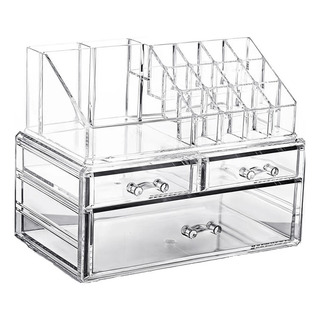 Organizador De Maquillaje Transparente Con 3 Cajones Y Extra Organizador De Maquillaje Transparente Con 3 Cajones Y Extra