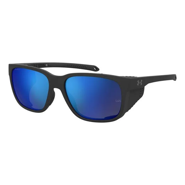 Lentes Solares Under Armour Ua Glacial Colores Lente Grey Blue Mirror Silver Polarized Varilla 003 Matte Black Armazón 003 Matte Black