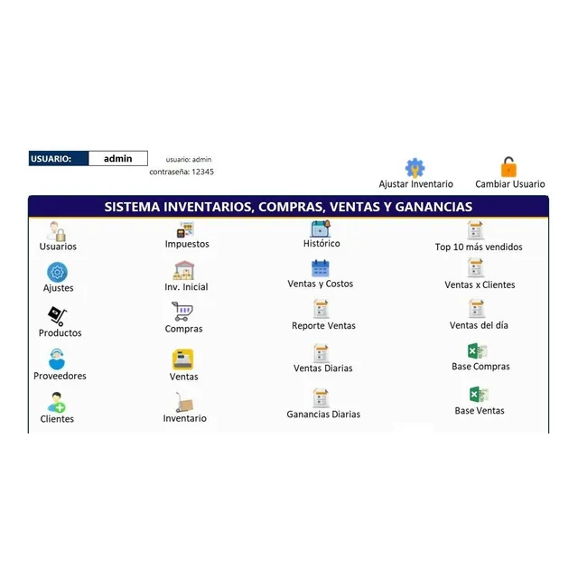 Control De Inventario Ventas Compras Premium Excel