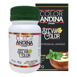 Adoçante Stevia Color Andina 100% Natural Em Pó | Pote 40g Sem Sabor Residual Amargo Adoçante Stevia Color Andina 100% Natural Em Pó | Pote 40g Sem Sabor Residual Amargo