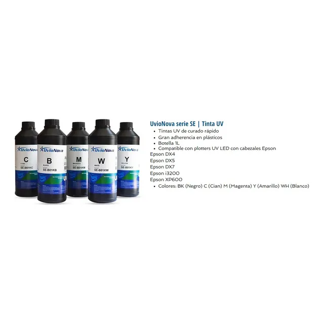 Tinta Uv 5 Litros Compatible Con Epson Dx5/dx7/tx800/xp600