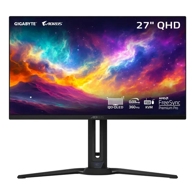 Monitor Gamer Gigabyte Aorus Fo27q3, Qd-oled, 27'', 360 Hz