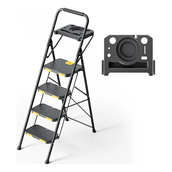 Escalera De 4 Escalones Con Plataforma De Herramientas, Tabu