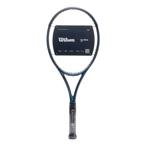 Raqueta Tenis Wilson Ultra 100 V4.0 300 Gr + Cuerda + Anti Color Azul Perlado Tamaño Del Grip 4 3/8