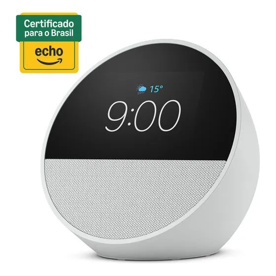 Echo Spot 2024 Com Alexa Despertador Inteligente Branco