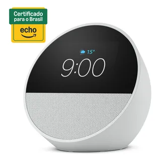Echo Spot 2024 Com Alexa Despertador Inteligente Branco Echo Spot 2024 Com Alexa Despertador Inteligente Branco
