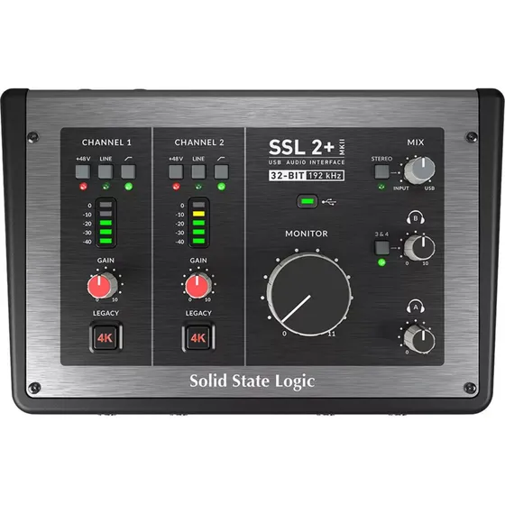 Interface De Áudio Solid State Logic Ssl 2+ Mkii 2x4 Usb Cor Cinza-escuro 5V