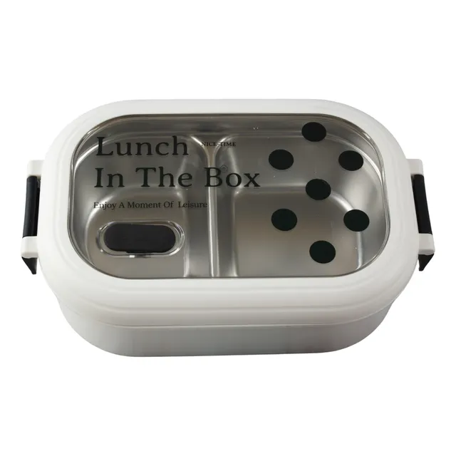 Vianda Lunchera Hermética Taper Acero Inoxidable Oficina Color Blanco