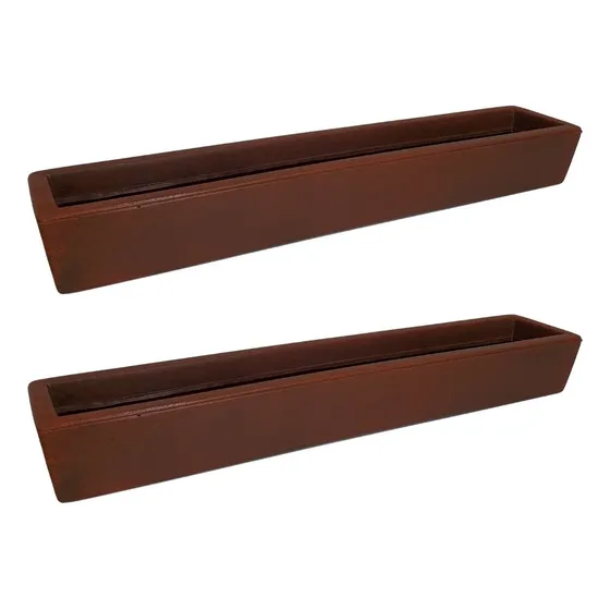 Kit 2 Jardineiras De Plantas 80x15 Floreira Polietileno
