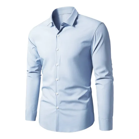 Camisa Manga Larga Elegante Para Hombres