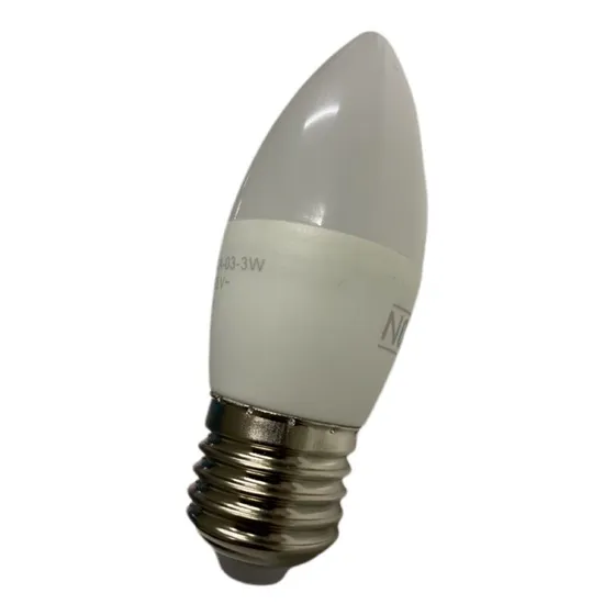 Foco Vela Led De 3 Watts Base E27 Blanco Cálido