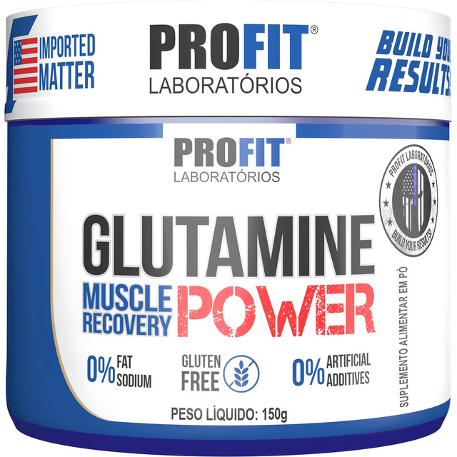 Glutamina Power Em Pó - Pote 150g - Profit Sem Sabor Glutamina Power Em Pó - Pote 150g - Profit Sem Sabor