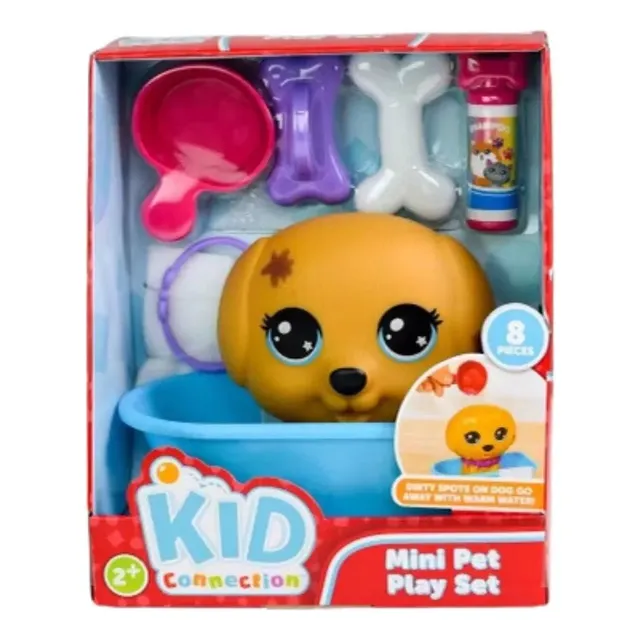 Mini Perrito De Juguete Con Accesorio De Baño Y Cambio Color