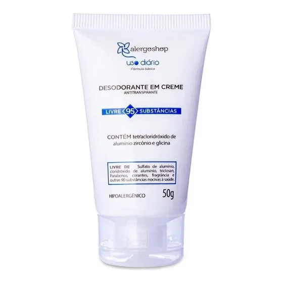 Antitranspirante em creme Alergoshop Uso Diario sem fragrância 50 g