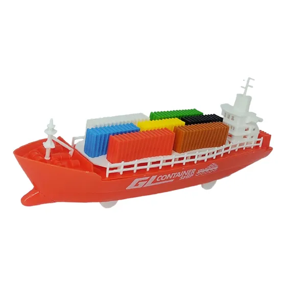 Navio Cargueiro Container Super King Brinquedo A Frição 30cm