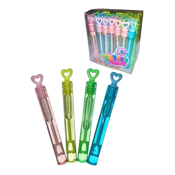 48 Burbujero Colores Tapa Corazon Gel Lanza Burbujas