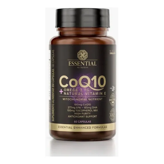 Coq10 + Ômega 3 Tg Essential Nutrition 60 Cápsulas