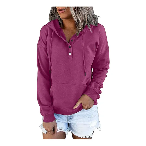 Sudadera Capucha Comoda Lisa Jersey Manga Larga Para Otoño E