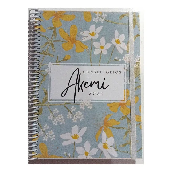 Agenda Semanal 2025 21x15 Personalizado Flores