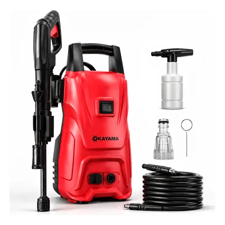 Hidrolavadora Electrica Portátil 1270w De Alta Presion Rojo 60hz