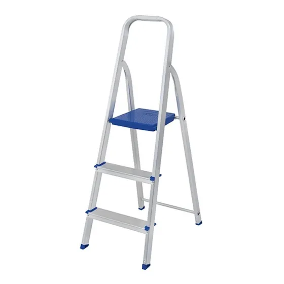 Escalera De Aluminio Plegable Tipo Tijera 3 Escalones Mor
