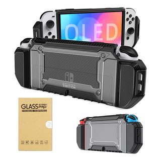 Kit Funda Armour Para Protector Nintendo Switch Oled Kit Funda Armour Para Protector Nintendo Switch Oled