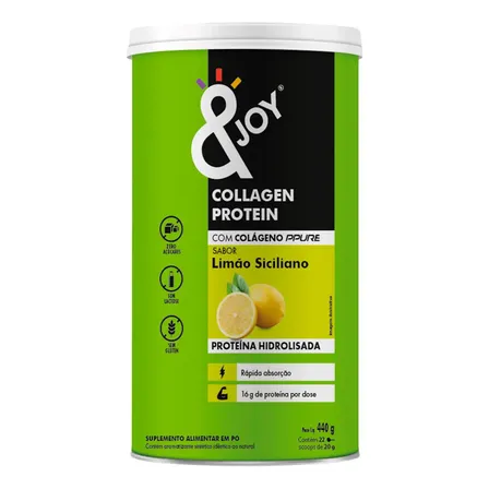 Collagen Protein Sabor Limão Siciliano 440g Suplemento Ejoy Limão
