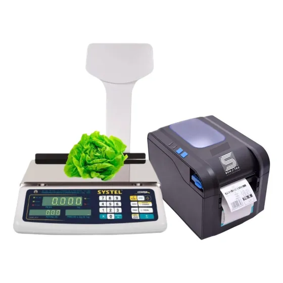 Balanza Systel Croma 30k C/ Impresor Etiqueta Adhesiva Ticke