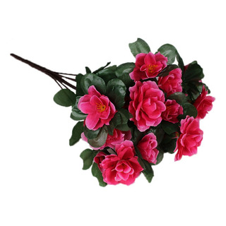 Buquê De Azaleia Com Folhagem Flor Artificial Para Decoração Buquê De Azaleia Com Folhagem Flor Artificial Para Decoração