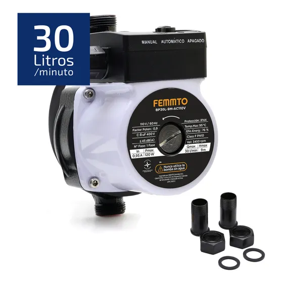 Bomba Presurizadora 1/6hp Bp30l-9m 120w - 110v 2 Baños