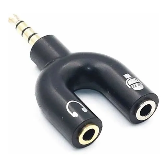 Splitter 3.5mm Adaptador Audio Separa Microfono Audifono Pc
