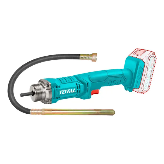 Vibrador Concreto Hormigón Manguera 1.2m Total 20v A Batería