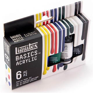 Tinta Acrílica Profesional Liquitex Juego 6 Colores Primario Tinta Acrílica Profesional Liquitex Juego 6 Colores Primario