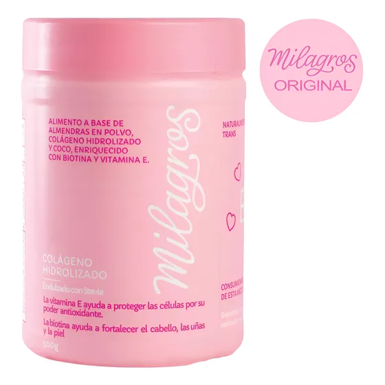 Colágeno Hidrolizado Milagros Con Biotina Y Vitamina E 500gr