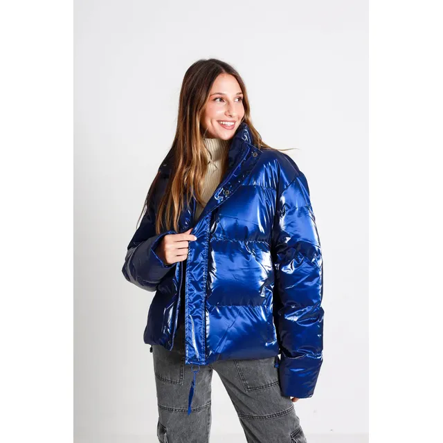 Campera Puffer Para Dama Brillante Invierno