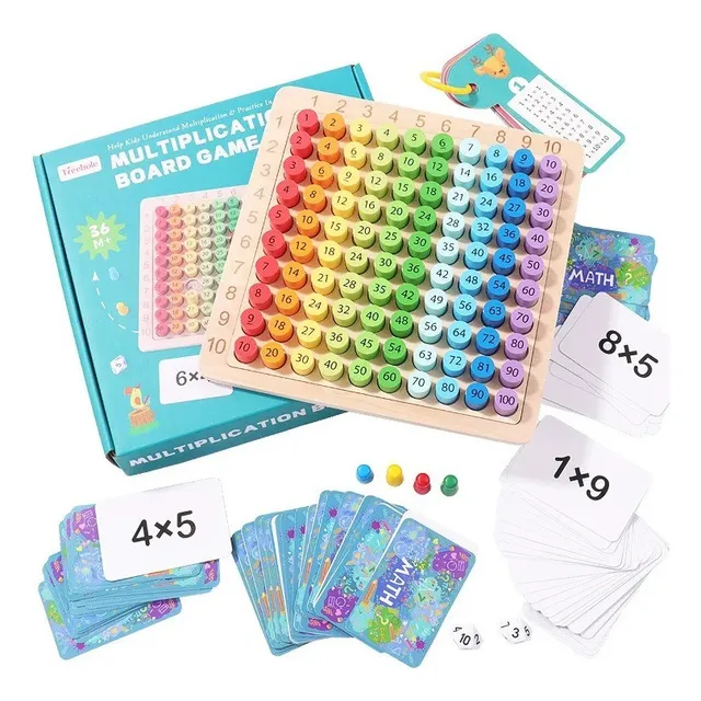 Tablero Didactico Tabla De Multiplicar Juego Montessori