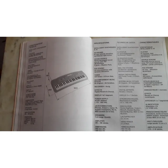 Manual De Funcionamiento De Sintetizador E-16roland