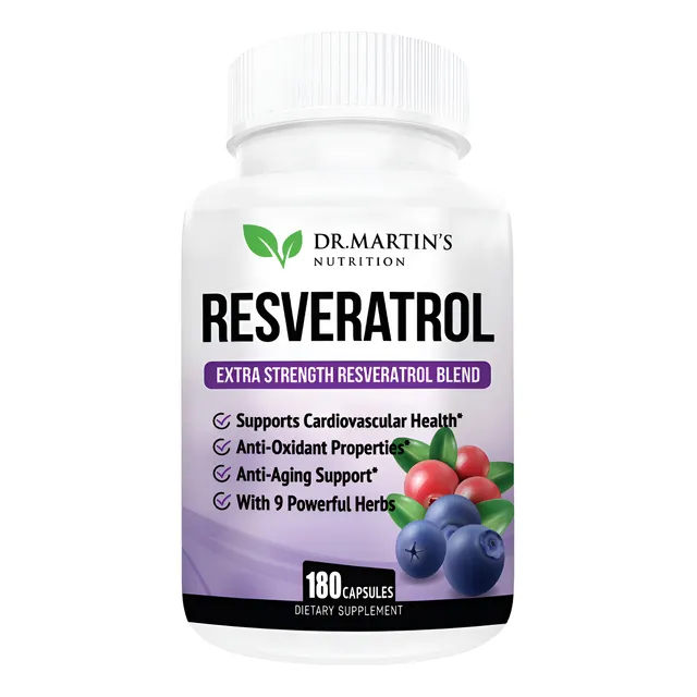 Resveratrol + Vitamin C Antioxidante 1568mg 180 Cápsulas