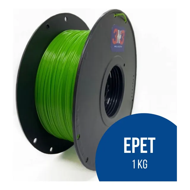 3n3 filamento epet 1.75mm 1kg color verde