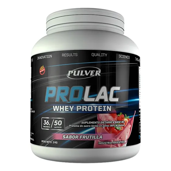 Prolac 2 Kg Pulver Proteína Whey Leche Con Aminos Ideal Masa Muscular Recuperación Rendimiento Bariátrica Sabor Frutilla
