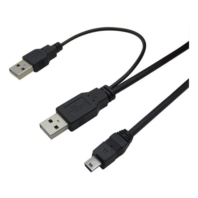 Cable Disco Duro Externo Mini Usb V3 Tipo 'y' Conector 5 Pin