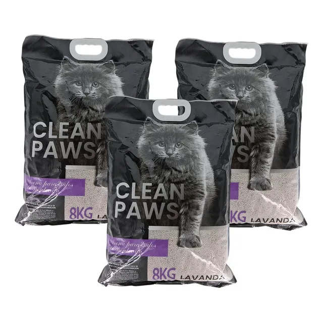 Arena Para Gatos Aglutinante Clean Paws - 24kg - Sanitaria