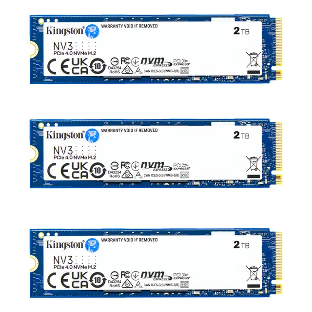 Kit 3 Unidad De Estado Solido Kingston Interno Snv3s/2000g