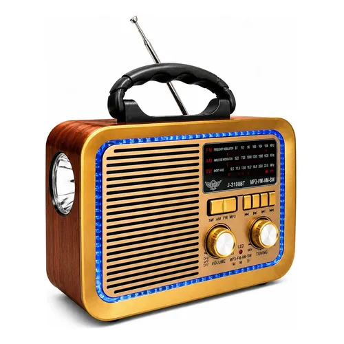 Rádio Retro Altomex AD3188 Bluetooth FM AM SW USB Bivolt Marrom