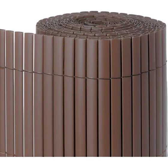Cerca De Pvc Marrón 1,2 X 3 Mts - Cañizo Caña Esteras Cerco