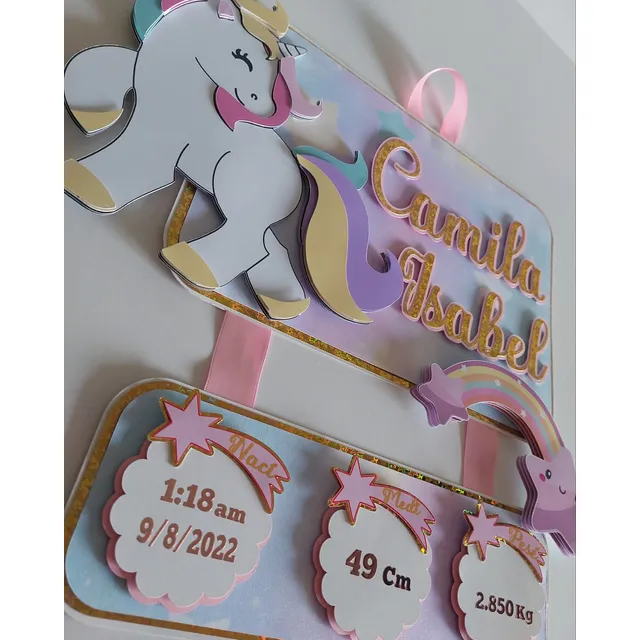 Cartel De Nacimiento Bebe Clínica Decoración 