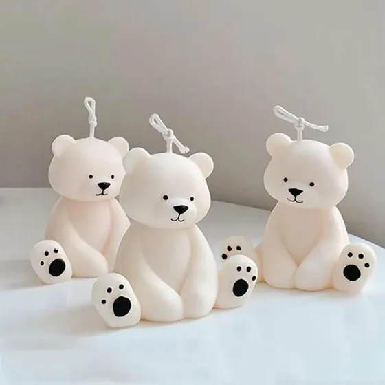 Molde De Silicón Oso 3d Velas Jabón Gelatina